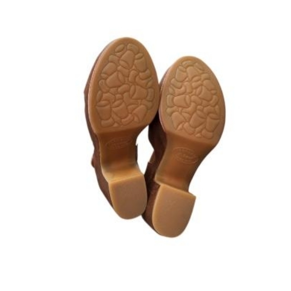 Kork Ease San Isabel Carlos Brown Leather Platform Clog Heel Sandal Shoe Women 8 - Picture 3 of 14
